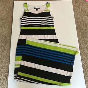 Jessica Howard Multicolor Sleeveless Striped Maxi dress